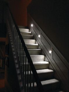 Keep walkways and stairways safer with Mr Beams step lights. Install the lights indoors or outdoors on stairways, decks, patios, hallways, entryways or walkways. The optional glow mode keeps the light on at a low level without motion to serve as a marker and brightens to full brightness with nearby motion. Mr Beams White LED Motion Sensor Auto On/Off Night Light | MB530 Deck Stair Lights, Stone Walls Interior, Stair Well, Step Lights, Stair Lights, Sensor Lights, Led Step Lights, Wireless Lights, Outdoor Steps