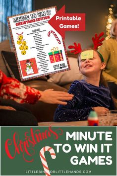 Get ready for fun Christmas Minute to Win It games! We are sharing tons of fun and festive games that are great for family gatherings or holiday parties. Whether it's stacking ornaments or tossing candy canes, these games will keep everyone entertained. You'll find ideas to create fun memories while enjoying some friendly competition. Start the festivities and make this a new holidya tradition. Christmas Minute To Win It, Minute To Win, Christmas Tunes, Minute To Win It Games, Winter Activities For Kids, Fun Memories, Candy Cane Ornament, Christmas Puzzle