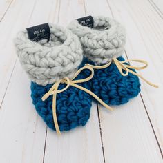 Silver Blue Coral Luxury Baby Booties Comfortable Round Toe Booties As Gift, Handmade Blue Booties For Gift, Handmade Blue Booties As A Gift, Handmade Blue Booties As Gift, Yarn Booties With Soft Round Toe, Yarn Booties With Round Toe For Gift, Yarn Booties With Round Toe As Gift, Crochet Yarn Booties As Gift, Crocheted Baby Booties