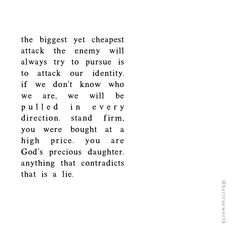 the words are written in black and white on a piece of paper that says, the biggest yet cheapest attack the enemy will always try to pursue