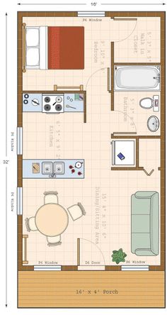 the floor plan for a small apartment