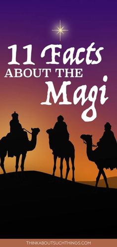 three people riding camels with the words 11 fact about the magi