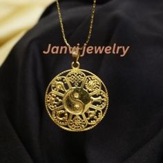 14k Gold Yin Yang Necklace, Personalize Yin Yang Pendant, Tai Chi Necklace, Tiny Yin Yang Necklace, Zen Pendant Jewelry, Zen Symbol Necklace Gemstone- Na Jewelery Category:- Handmade -Pendand Metal:-Brass -- T H E * Q U A L I T Y We buy raw gemstones directly from miners and then get them cut and polished at our workshop , Therefore saving some bucks (additional added fees and markups) avoiding a middle man and making sure of the authenticity of the gems. And we use top quality materials that ar Spiritual Round Necklace, Cadmium-free, Zen Symbol, Gold Pendants For Men, Yin Yang Necklace, Middle Man, Gold Pendants, Symbol Necklace, Necklace Gemstone, Tai Chi