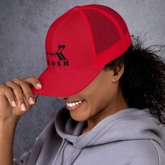 This KevenKosh® FullCap is structured with a classic fit, flat brim, and full buckram. The adjustable snap closure makes it a comfortable, one-size-fits-most hat. Funny Embroidery, Women Trucker, Leo Dicaprio, Girls Soccer, Fashion Cap, A Perfect Day, White Embroidery, Kansas City Chiefs, Perfect Day