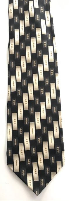 90s Black & White Abstract Print Tie, Rectangle Geometric Tie, Black White Tie, Abstract Print Tie, Elegant Black Summer Ties, Black Summer Formal Ties, Elegant Patterned Summer Ties, Elegant Summer Patterned Ties, Formal Tie, Micro Print, Sailboat Print, Black White Abstract, Ocean Print