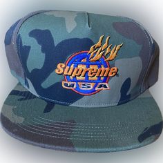 New Supreme Fire 6-Panel 5-Panel Cap Hat Camp Usa Camo Fall Winter 2017 Fw17 Camouflage Flat Bill Baseball Cap For Streetwear, Military Style Snapback Baseball Cap For Streetwear, Military Style Snapback Hat For Streetwear, Military Style 5-panel Baseball Cap For Streetwear, Camouflage Snapback Hat For Streetwear, Military Style Baseball Cap With Flat Bill For Streetwear, Camouflage 5-panel Hat For Streetwear, Military Style 5-panel Streetwear Hat, Military Style Flat Brim Hat For Streetwear