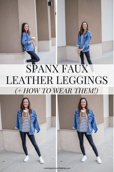 Spanx faux leather leggings, spanx dupes, spanx faux leather leggings dupes, amazon faux leather leggings, amazon fashion, faux leather leggings, amazon dupes for spanx, how to wear faux leather leggings, faux leather leggings outfit ideas, faux leather leggings outfits How To Wear Faux Leather Leggings, Leather Leggings Outfits, Faux Leather Leggings Outfit, Shiny Black Leggings, Leather Leggings Outfit, Faux Leather Leggings, Leather Leggings, Mom Style