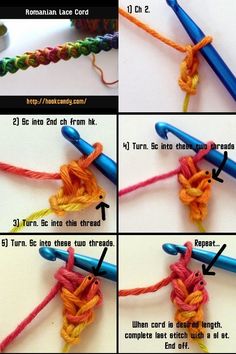 instructions for how to crochet the first part of an afghan with two rows of yarn