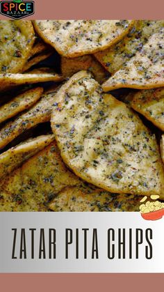 a pile of pita chips sitting on top of a table