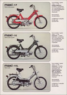 three different types of bikes are shown in this diagram