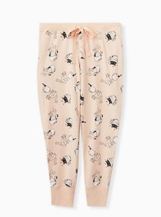 This sleep pant has a playful cat and mug graphic so you can stay cat-fiend bright and early in your cute PJs. Matching style(s): Search 13084432 Drawstring waist. Henley button front. Tapered leg. Contrast rib trim. Cat in mug graphic. CONTENT + CARE Cotton/spandex. Wash cold; dry low. Imported plus size sleepwear. SIZE + FIT 26. 5” inseam. The best plus size women's foxy full length sleep legging bottoms in pink cats made of foxy. These comfy pajamas will be your favorite PJs to sleep in or lounge around. Pjs Matching, Cute Pjs, Plus Size Sleepwear, Pajamas Comfy, Sleep Pants, Sleepwear & Loungewear, Pink Cat, Matches Fashion, Tapered Legs