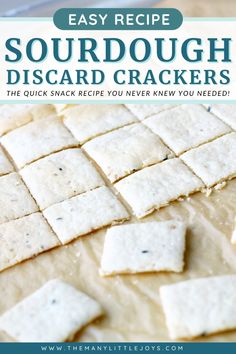 These easy sourdough discard crackers are perfect for busy parents and snack-happy kids. Made with just five simple ingredients, they’re crispy, addictive, and delicious! Herb Crackers, Sourdough Discard Crackers, Discard Crackers, Sourdough Crackers, Crispy Crackers, Easy Sourdough, Homemade Sourdough, Homemade Crackers, Sourdough Discard