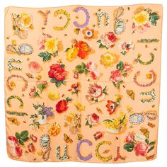 100% authentic Gucci floral print 90 scarf in salmon silk (100%) with details in yellow, green, lilac, beige, red, blue and orange. Has been worn and is in excellent condition. Measurements Width 90cm (35.1in) Length 90cm (35.1in) All our listings include only the listed item unless otherwise specified in the description above. Gucci Raw Textile, Gucci Floral Print, Silk Scarf Design, Gucci Floral, Scarf Design, Blue And Orange, Salmon Pink, Silk Twill, Pink Silk