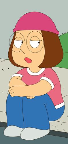 Es meg griffin sentada en una banqueta un poco aburrida Family Guy Meg Icons, Meg Griffin Funny, Meg Family Guy Costume, Meg Griffin Icons, Meg Griffin Costume, Meg Griffin Fan Art, Family Guy Costumes, Family Guy Wallpaper