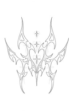 a drawing of an ornate design on a white background