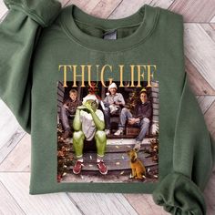 Thug Life Grinch Sweatshirt, Grinchmas Season Christmas Friends Sweatshirt, Thug Life Christmas Movie Sweater, Christmas Gifts, Ugly Sweater Gifts For Family By Miosama.  Holiday Gifts,  Boo Jee,  Spooky Babes Shirt,  Personalized Gifts,  Coffee Lovers Shirt,  Witch Needs Coffee,  Gifts for Girlfriend,  Boo Shirt,  Trick or Treat Tees,  Gifts for Mom, Halloween Shirt ... Thug Life Shirts, Grinch Sweatshirt, Friends Movie, Holiday Crewneck, Movie Gifts, Movie Christmas, Christmas Movie Shirts, Babe Shirt, Christmas Friends