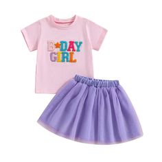 PRICES MAY VARY. 【High quality materials】: This baby girl birthday outfits is made of 95% cotton and 5% elastane, Soft and comfort. High-grade fiber, excellent quality, very comfortable to wear, is very baby skin friendly. 【Perfect Macth】Letters&Embroidery Baby girl birthday outfit,baby girl birthday shirts matching baby girl birthday dress, baby girl birthday rainbow skirt, 2nd birthday outfit girl, 2nd birthday shirt girl, 3rd birthday girl outfit, 3rd birthday girl shirt, 4 year old birthday Birthday Dress Outfit, Toddler Birthday Outfit Girl, Spring Birthday Outfit, Shirt Skirt Outfit, Toddler Girl Birthday, Toddler Birthday Outfit, Girl Birthday Outfit, Toddler Birthday Dress