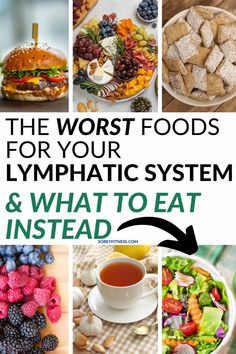 Lymphatic drainage has been all over social media lately, but does your diet play a role in retaining excess fluid in the body? Turns out it does! Below are the 11 worst foods for the lymphatic system, and the best foods to eat instead! Food That Causes Inflammation, Healthy Balanced Diet, Tea Health Benefits, Raw Food Diet, Good Foods To Eat, Foods To Avoid, What To Eat