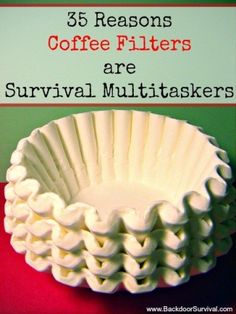 Coffee Filter Uses, Water Survival, Emergency Preparedness Food, Survival Items, Survival Supplies