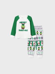 Celebrate the festive season joyfully with our ELF Leg Cup Cakes matching pajamas set for an adorable family look.
* Please add each size separately to your shopping cart
* Each size includes 1 set of pajamas (1 top+1 bottom), or 1 romper, or 1 pet bandana.
* For children's safety, pajamas should be snug-fitting or flame-resistant. These kids' and babies' pajamas are flame-resistant.
* Soft and comfortable pajamas with drawstring waistband and pockets
* Raglan sleeves design with MERRY SWEET-MAS text print on the chest and Santa-themed pattern on pants
* Dog bandana to match with a family
* Round neck
* Long sleeves
* Moderate length
* Imported
* Ideal for home, casual, and Christmas
* Matching family pajama sets for family bonding
* Supplier: PatPat Christmas Pajamas Kids, Elf Legs, Family Pajama Sets, Cute Christmas Outfits, Comfortable Pajamas, Cozy Pajamas, Matching Family Pajamas, Matching Pajamas, Family Pajamas