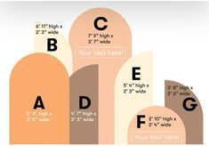 the height and width of an egg with measurements for each letter, including 1 / 2 inches to 3 / 4 wide