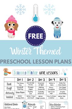 the winter themed preschool lesson plan