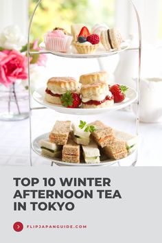 afternoon tea party menu with sandwiches and desserts