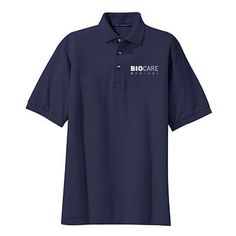 A favorite year after year, the Port Authority Heavyweight Cotton Pique Polo is known for its exceptional range of colors, styles, and sizes. The soft pique knit is shrink-resistant and easy to care for, so your colleagues will always look their best. It is only available in Black, Navy, and Steel Grey, and includes FREE left chest logo embroidery courtesy of Biocare Medical. Shop the official, high quality embroidered, and professional clothing and apparel of Biocare Medical. Polo Details: 7-ou Navy Cotton Moisture-wicking Polo Shirt, Medical Shop, Therapy Rooms, Professional Clothing, Corporate Outfits, Port Authority, Steel Grey, Professional Outfits, Physical Therapy