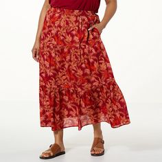 Antthony Tiered Skirt with Pockets  A tiered maxi skirt is a true staple of chic, laid-back summer style — Antthony's textured cotton dobby version is a breezy piece that will make every outfit feel vacation-ready. Summer Tiered Bottoms For Vacation, Tiered Summer Skirt For The Beach, Summer Vacation Tiered Bottoms, Tiered Lined Skirt For Beach, Casual Tiered Maxi Skirt For Beach, Tiered Lined Skirt For Vacation, Tiered Vacation Lined Skirt, Tiered Beach Bottoms With Elastic Waistband, Casual Tiered Maxi Skirt For Day Out