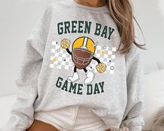 WELCOME TO MY STORE ♥️ This Green Bay Packer, Green Bay Football Crewneck, Vintage Green Bay Sweatshirt, Packers Sweatshirt, Green Bay Gifts, Packers T-Shirt, Game Day Shirt, ACME Packer, The Pack Shirt, Bays Sweatshirt, The Indians Shirt, Sunday Football, Football Lovers, Gift for her, Gift for him, Sports Gift, American Football , Super Bowl Shirt, Christmas Gifts. *Please check Color and Size Charts before placing the order. You can find them in the listing's photos (Depending on what device Retro Style 90s, Nfl Sweatshirt, Kansas City Football, Football Vintage, Packers Football, Gifts For Football Fans, Football Sweatshirt, Hoodie Green, Unisex Tshirt