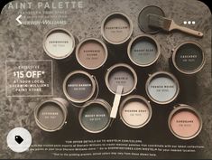 the paint palette is $ 15 off at your local paint store