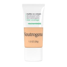 Get a flawless looking complexion with Neutrogena Clear Coverage Flawless Matte CC Cream. Available in 34 natural-looking shades, this color correcting cream makeup from a dermatologist recommended brand provides full, matte coverage, designed to mask imperfections and even skin tone. The mattifying foundation was developed with dermatologists for acne prone skin and is formulated with niacinamide (b3) and is hypoallergenic, free of oil, fragrance, parabens, and phthalates. This breathable formula feels comfortable on skin, blurs the look of discoloration and redness, and leaves skin feeling soft and smooth. Tube of Neutrogena Clear Coverage Flawless Matte CC Cream makeup in shade Porcelain 2.0 Correcting cream provides full, matte coverage on skin for a flawless look Mattifying CC cream, Color Correcting Cream, Skin Undertones, Color Correcting, Cream Makeup, Skin Imperfection, Dermatologist Recommended, Cc Cream, Even Skin Tone, Acne Prone Skin