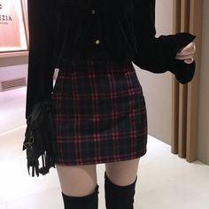 Goth Fashion, Grunge Fashion, Grunge Outfits, Asian Fashion, Look Cool, High Boots, Harajuku, Korean Fashion, We Heart It