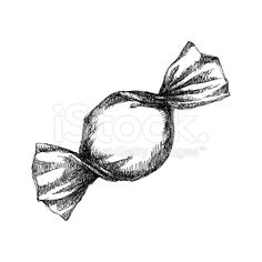 an ink drawing of a lollipop