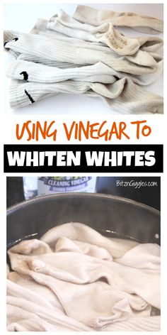 wine vinegar to whiten whites in a pan