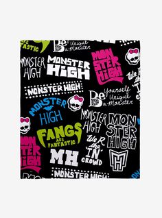 <ul><br>Description:<br>A throw blanket can pull your space together  and keep you cozy at the same time. Rep your fandom with this throw blanket that's made to order. The soft-silk touch fabric creates prints in eye-popping colors and makes the blanket warm and cozy.<ul><li>100% Polyester<li><li>Blanket size: 50 x 60""<li><li>Printing on one side<li><li>White reverse side<li><li>Flame retardant<li> Bedroom Throw, Silk Touch, Flame Retardant, Blanket Sizes, Bed Throws, Monster High, Hot Topic, Warm And Cozy, Throw Blanket