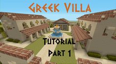 an image of a video game with the words greek villa in front of some buildings