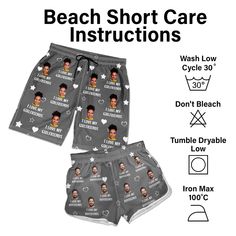 Are you ready for the summer? Our Personalized Beach Shorts would be the coolest must-have items in summer that can break your beach look with unique designs, matching styles available in both men and women.
All of our Beach Shorts are made with our comfort for daily wearing, whether heading to the beach or the pool or just lounging around on a hot day. You can wear them as a team with your friends and family on your summer holiday, trip, vacation, honeymoon, etc.

Message: 

"I Love My Lover
I Photo Funny, Mens Beach Shorts, Holiday Trip, I Love My Girlfriend, Couple Beach, Love My Boyfriend, Men Beach, I Love My Wife, Hot Day