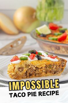 Need an easy meal the whole family will enjoy? Try Impossible Taco Pie! Taco-seasoned beef, cheddar, green chilies, and Bisquick come together in this simple recipe that’s perfect for busy weeknights. Follow for more easy, family-friendly recipes!