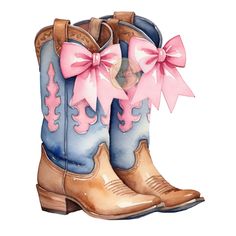 Cowboy Boots Clipart, Cowboy Boot Aesthetic, Print Shop Ideas, Cowboy Boots Aesthetic, Western Clip Art, Blue Cowgirl Boots, Danish Pastel Aesthetic, Bow Wallpaper, Cowboy Rodeo