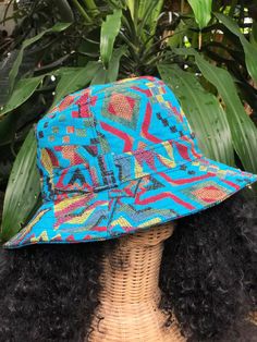 "Artisan Bucket Hat | Boho-inspired bucket hat featuring a woven design with mixed patterns This Bucket Hat is made from 100% natural organic cotton , Hat is unisex fit great on both men and women - inner circumference is 24\" inches - 2 inches brim - Hat is unisex fit great on both men and women 100% Cotton **These hats are handmade and so will vary slightly(option) 👉🏻" Blue Cotton Bucket Hat With Flat Brim, Multicolor Woven Bucket Hat For Summer, Multicolor Bohemian Bucket Hat For Festivals, Bohemian Multicolor Bucket Hat For Festivals, Multicolor Bohemian Hats For Festivals, Multicolor Bohemian Hat, One Size Fits Most, Bohemian Multicolor Adjustable Hat, Bohemian Multicolor Bucket Hat, Bohemian Multicolor Hat