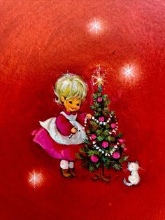 70s Hallmark Pink Pinafore Little Girl Kitten Tiny Tree Stars Vtg XMAS Card USED | eBay Retro Christmas Images, Sixteen Candles Movie, Mary Hamilton, Tiny Tree, Vintage Movie Stars, Xmas Greeting Cards, Xmas Greetings, Hallmark Greeting Cards, Pink Xmas