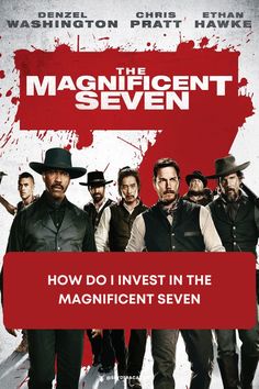 the magnificent seven movie poster with red background