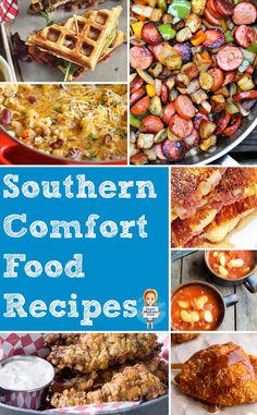 southern comfort food recipes collage