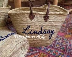 my monogrammed customized straw bag is hand crafted in Morocco from natural palm fibre, with strong handles and tassel Great gift for your bachelorette party, wedding party, bridesmaids you can personalize your basketFREE  STANDARD SHIPPING TO USA, CANADA AND EUROPE FOR ALL MY ITEMS ♡♡DISCOUNT 20% FOR 5 OR MORE ITEMS, in your cart automatically ■UPGRADE TO DHL EXPRESS SHIPPING FOR USA (delivery 5-6 days), IN YOUR CARTMORE PERSONALIZED BAGS IN MY SHOPhttps://www.etsy.com/your/shops/StrawBasketsMo Personalized Beach Bags, Custom Beach Bags, Personalized Bags, Bride Party, Wedding Honeymoon, Bridesmaid Bags, Monogram Tote Bags, Pool Bags, Bridesmaid Party