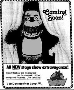 an advertisement for the upcoming show, coming soon with a gorilla on it's face