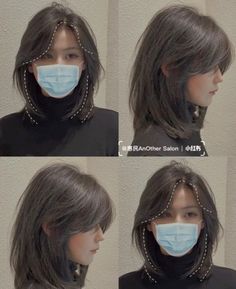 Wolfcut Girl Hair Short Hair, Wolf Medium Haircut, Girls Wolf Cut Hair, Girl Korea Short Hair, Medium Wolfcut Haircut, Korean Wolf Cut Hair Medium, Korean Wolfcut Short, Korean Mullet Hair Girl, Wolf Cut In Short Hair