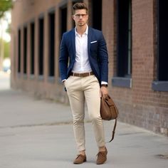 Blue Blazer Outfit Men Casual, British Countryside Fashion, Mens Semi Formal Outfit, Blue Blazer Outfit Men, 2025 Outfits, Chinos Men Outfit, Sport Coat Outfit, Burgundy Chinos, White Linen Blazer