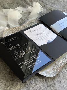 wedding invitations Black Acrylic Invitation Wedding, Black Acrylic Invitation, Black Acrylic Wedding Invitations, Black And Silver Wedding Invitations, Silver And Black Wedding, Acrylic Invitation Wedding, Acrylic Invites, Wedding Invitations Black, Wedding Invitation Black