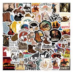 the cowboy stickers are all over the place